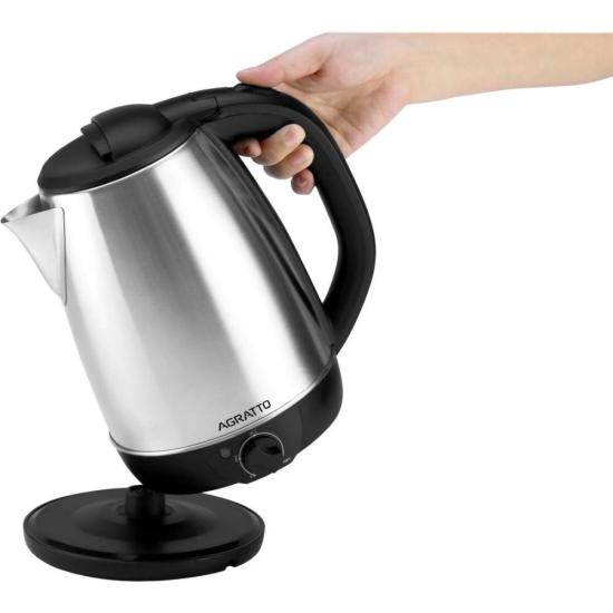Chaleira Elétrica Agratto Aroma 2,2 Litros Inox 220v por 155,00 à vista no boleto/pix ou parcele em até 6x sem juros. Compre na loja Mundomax!