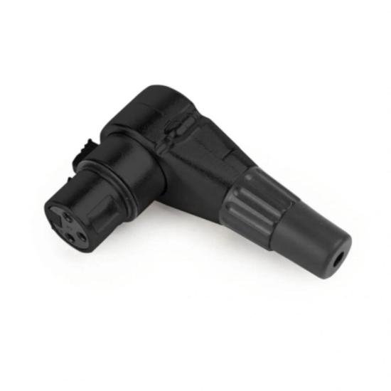 Conector XLR 90° Femea Santo Angelo SAS3 Preto por 44,00 à vista no boleto/pix ou parcele em até 1x sem juros. Compre na loja Mundomax!