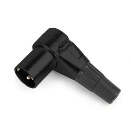 Conector XLR 90° Macho Santo Angelo SAS3 Preto por 44,00 à vista no boleto/pix ou parcele em até 1x sem juros. Compre na loja Mundomax!