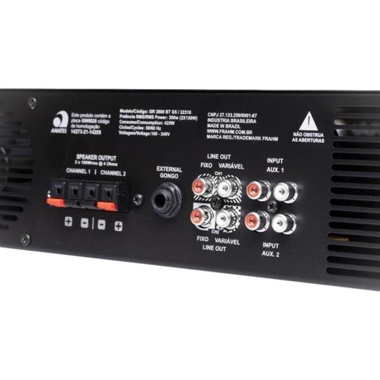 Amplificador Frahm GR 3800 G5 Bluetooth 300w por 2.047,00 à vista no boleto/pix ou parcele em até 12x sem juros. Compre na loja Mundomax!