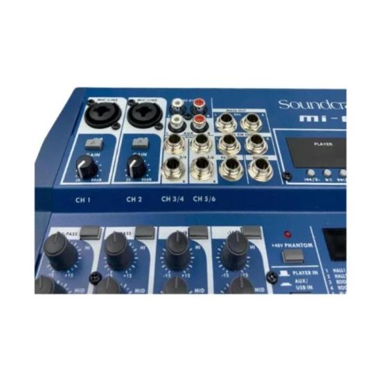 Mesa de Som Soundcraft MI-6 06 Canais USB por 999,00 à vista no boleto/pix ou parcele em até 10x sem juros. Compre na loja Mundomax!