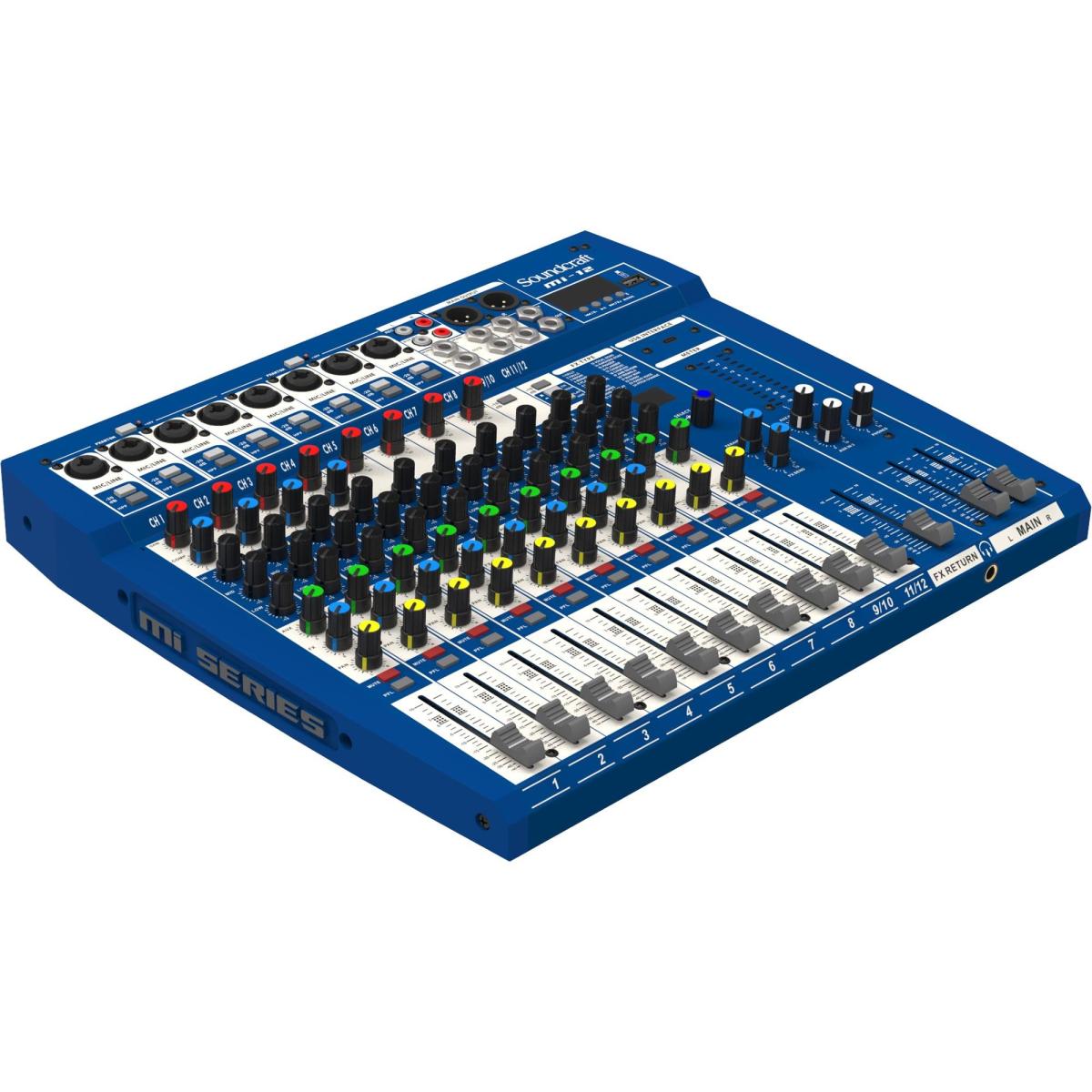 miサマステ Mesa de Som Soundcraft MI-12 MI Series Com USB / Interface - 12 Canais
