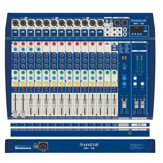 Mesa de Som Soundcraft MI-16 16 Canais USB por 2.184,00 à vista no boleto/pix ou parcele em até 12x sem juros. Compre na loja Mundomax!