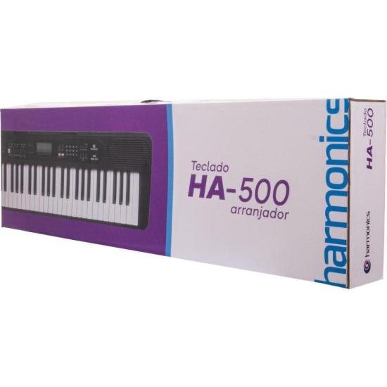 Teclado Harmonics HA-500 Musical por 699,00 à vista no boleto/pix ou parcele em até 10x sem juros. Compre na loja Mundomax!