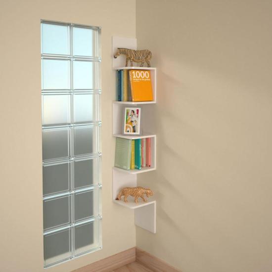 Estante de Canto Multivisão Branco por 124,00 à vista no boleto/pix ou parcele em até 4x sem juros. Compre na loja Mundomax!