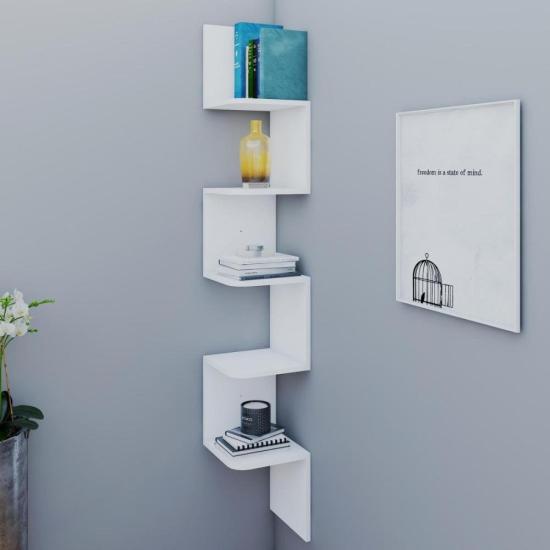 Estante de Canto Multivisão Branco por 124,00 à vista no boleto/pix ou parcele em até 4x sem juros. Compre na loja Mundomax!