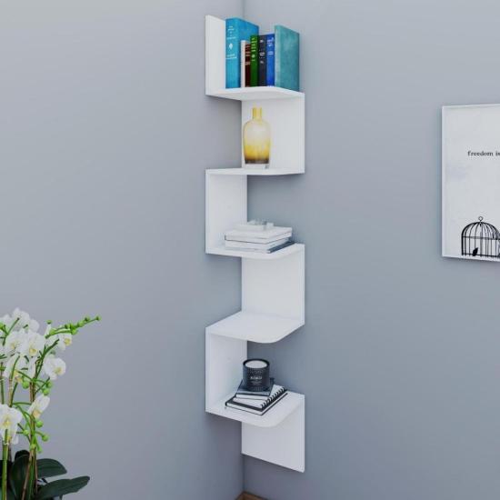 Estante de Canto Multivisão Branco por 124,00 à vista no boleto/pix ou parcele em até 4x sem juros. Compre na loja Mundomax!