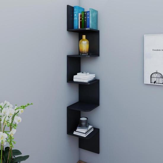 Estante de Canto Multivisão Preto por 124,00 à vista no boleto/pix ou parcele em até 4x sem juros. Compre na loja Mundomax!