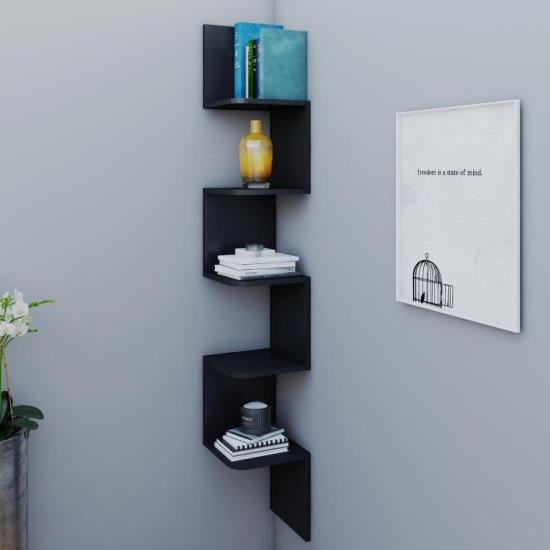 Estante de Canto Multivisão Preto por 124,00 à vista no boleto/pix ou parcele em até 4x sem juros. Compre na loja Mundomax!