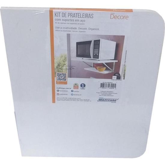 Kit Prateleiras Decore Multivisão Branco por 150,00 à vista no boleto/pix ou parcele em até 6x sem juros. Compre na loja Mundomax!