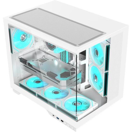 Gabinete Gamer Fortrek Clarity Max Branco por 511,00 à vista no boleto/pix ou parcele em até 10x sem juros. Compre na loja Mundomax!