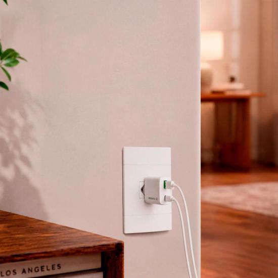 Carregador Universal DUPLO USB-C e USB-A Fortrek CG323 30W  por 69,00 à vista no boleto/pix ou parcele em até 2x sem juros. Compre na loja Mundomax!