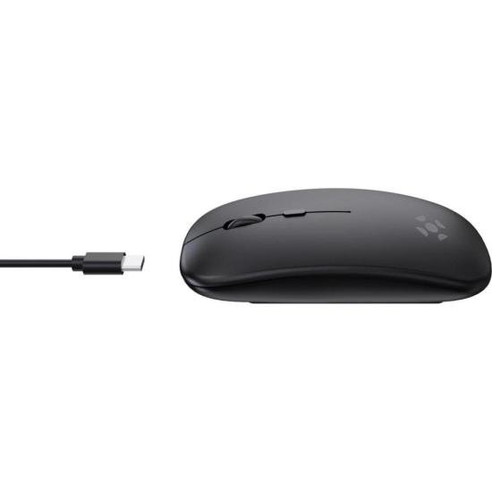 Mouse Sem Fio Slim Fortrek MS14 Preto por 38,00 à vista no boleto/pix ou parcele em até 1x sem juros. Compre na loja Mundomax!