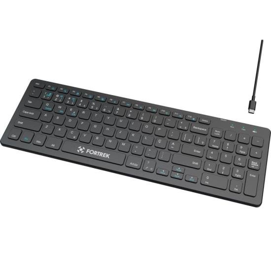 Teclado Sem Fio Office Fortrek KB11 Full Bluetooth Preto por 149,90 à vista no boleto/pix ou parcele em até 5x sem juros. Compre na loja Fortrek!