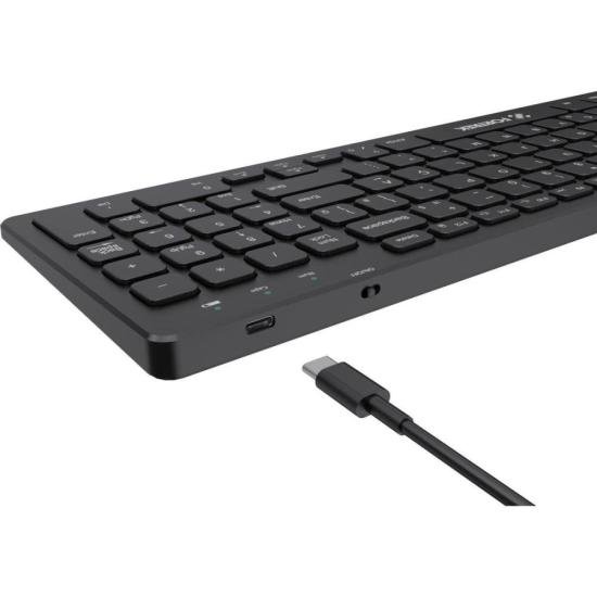 Teclado Sem Fio Office Fortrek KB11 Full Bluetooth Preto por 149,90 à vista no boleto/pix ou parcele em até 5x sem juros. Compre na loja Fortrek!