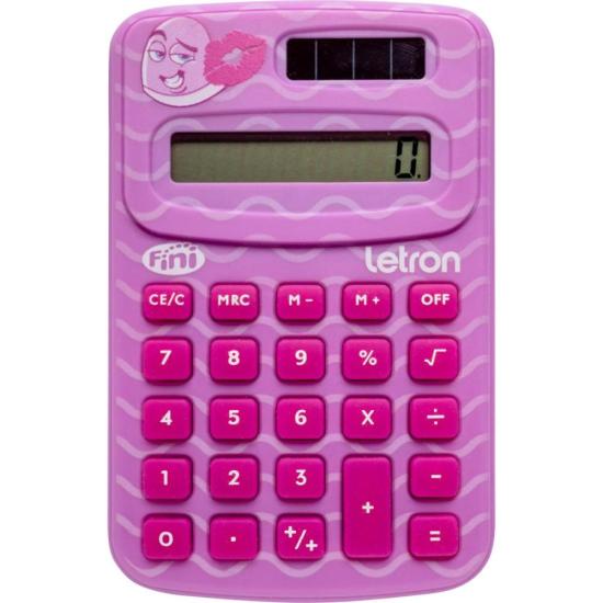 Calculadora de Bolso Letron Fini 8 Dígitos Rosa por 40,00 à vista no boleto/pix ou parcele em até 1x sem juros. Compre na loja Mundomax!
