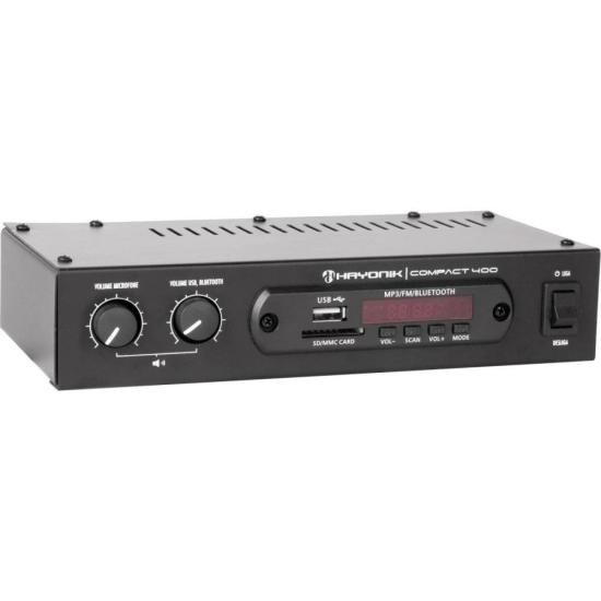 Amplificador Hayonik Compact 400 40W RMS Com Bluetooth por 519,00 à vista no boleto/pix ou parcele em até 10x sem juros. Compre na loja Mundomax!