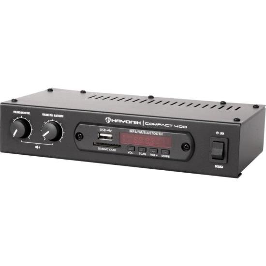 Amplificador Hayonik Compact 400 40W RMS Com Bluetooth por 519,00 à vista no boleto/pix ou parcele em até 10x sem juros. Compre na loja Mundomax!