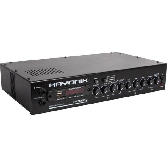 Amplificador Hayonik PRO2010 200W RMS Com Gongo por 1.674,90 à vista no boleto/pix ou parcele em até 12x sem juros. Compre na loja Mundomax!