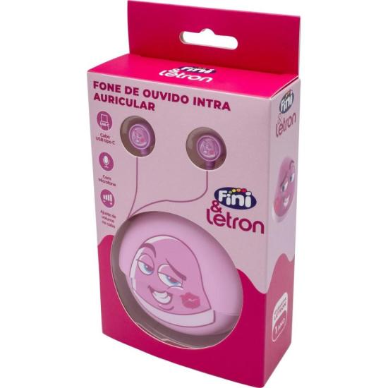 Fone de Ouvido Letron Fini Beijo Rosa por 99,00 à vista no boleto/pix ou parcele em até 3x sem juros. Compre na loja Mundomax!