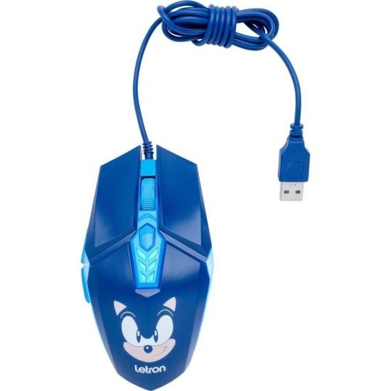 Mouse Gamer Letron Sonic 3600dpi RBG Azul por 75,00 à vista no boleto/pix ou parcele em até 3x sem juros. Compre na loja Mundomax!