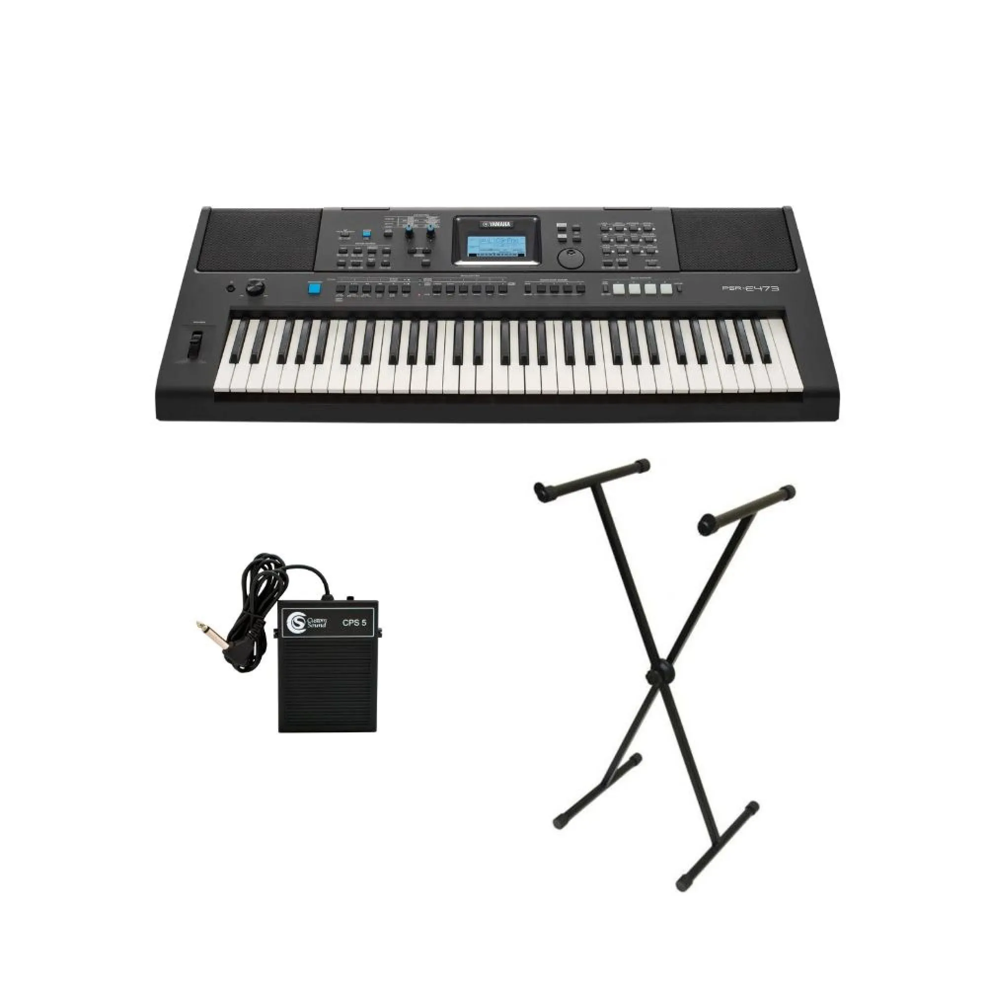 Kit Teclado Yamaha PSR E473 + Pedal + Suporte por 2.581,00 à vista no boleto/pix ou parcele em até 12x sem juros. Compre na loja Mundomax!