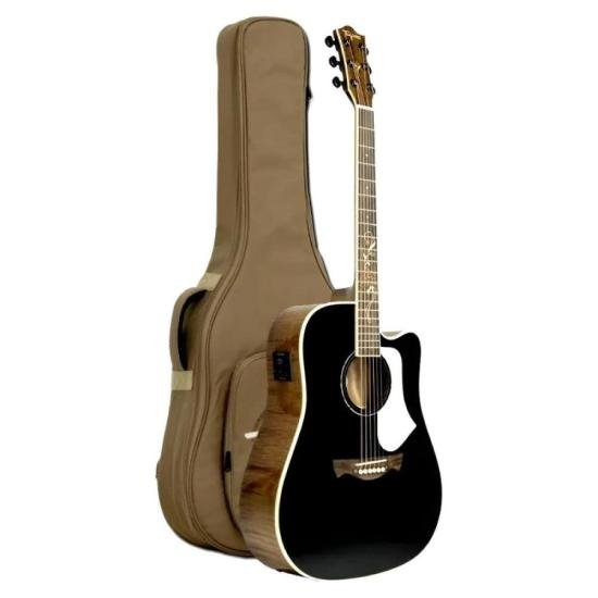 Violão Tagima Folk Aço Sólido Flamed Okoume FS-200 Black Com Bag por 2.899,00 à vista no boleto/pix ou parcele em até 12x sem juros. Compre na loja Mundomax!