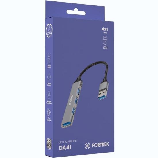 Hub USB-A 4 Portas Fortrek DA41 por 32,00 à vista no boleto/pix ou parcele em até 1x sem juros. Compre na loja Mundomax!