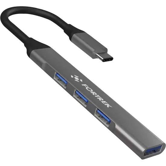 Hub USB-C 4 Portas Fortrek DC41 por 0,00 à vista no boleto/pix ou parcele em até 1x sem juros. Compre na loja Fortrek!