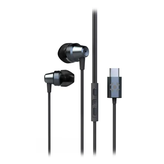 Fone de Ouvido Intra-Auricular Com Fio Tipo-C Fortrek IE210 Preto (85975)
