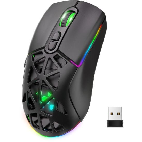 Mouse Gamer Sem Fio Wireless Fortrek Striker Air Preto por 155,44 à vista no boleto/pix ou parcele em até 6x sem juros. Compre na loja Fortrek!