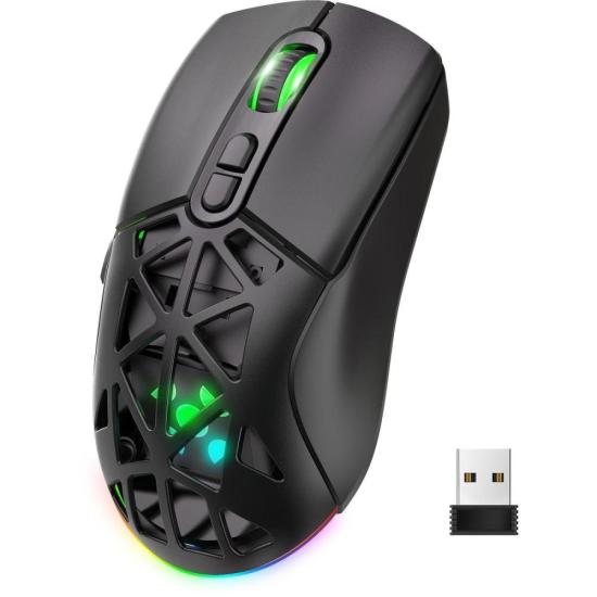 Mouse Gamer Sem Fio Wireless Fortrek Striker Air Preto por 155,44 à vista no boleto/pix ou parcele em até 6x sem juros. Compre na loja Fortrek!