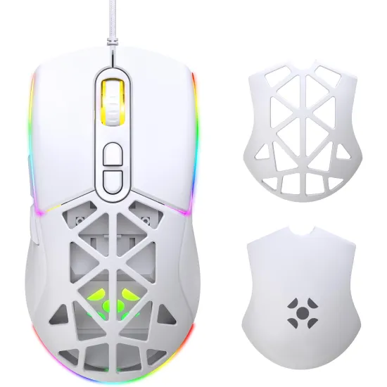Mouse Gamer Com Fio Fortrek Striker Branco por 83,87 à vista no boleto/pix ou parcele em até 3x sem juros. Compre na loja Fortrek!