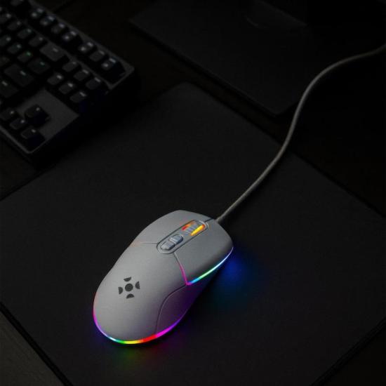 Mouse Gamer Com Fio Fortrek Striker Branco por 70,86 à vista no boleto/pix ou parcele em até 2x sem juros. Compre na loja Fortrek!