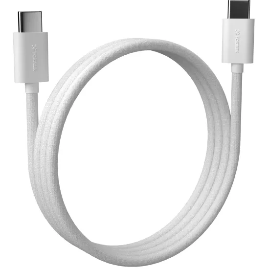 Cabo USB-C Para USB-C Fortrek U221 1 Metro Branco por 0,00 à vista no boleto/pix ou parcele em até 1x sem juros. Compre na loja Fortrek!