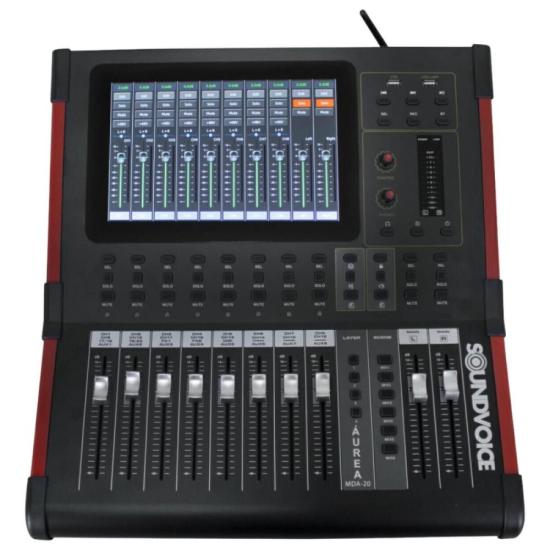 Mesa de Som Digital Soundvoice Áurea MDA-20 por 8.599,00 à vista no boleto/pix ou parcele em até 12x sem juros. Compre na loja Mundomax!