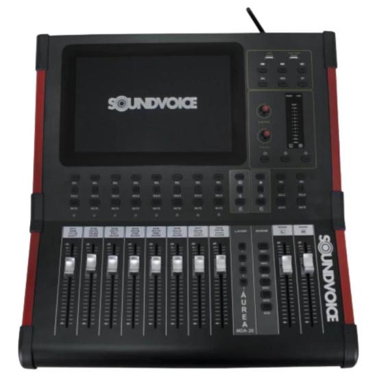 Mesa de Som Digital Soundvoice Áurea MDA-20 por 8.599,00 à vista no boleto/pix ou parcele em até 12x sem juros. Compre na loja Mundomax!