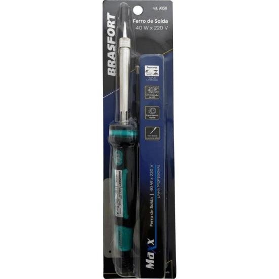 Ferro de Solda Maxx 40W 220V Brasfort por 80,00 à vista no boleto/pix ou parcele em até 3x sem juros. Compre na loja Mundomax!
