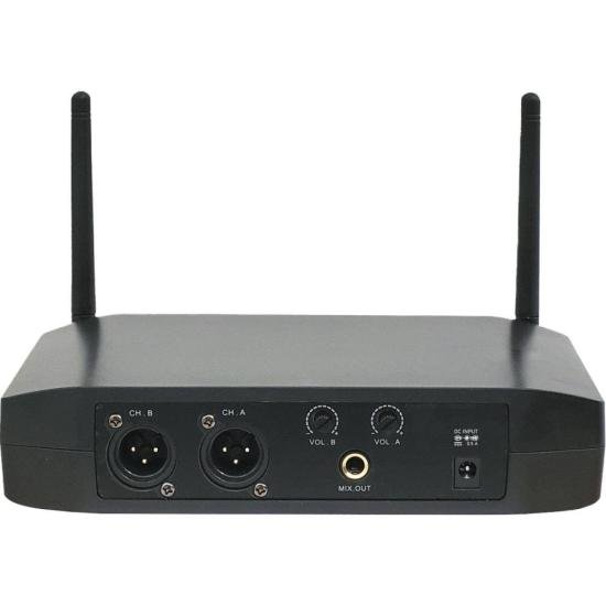 Microfone Duplo Sem Fio Leson LS902 Digital Preto por 666,00 à vista no boleto/pix ou parcele em até 10x sem juros. Compre na loja Mundomax!