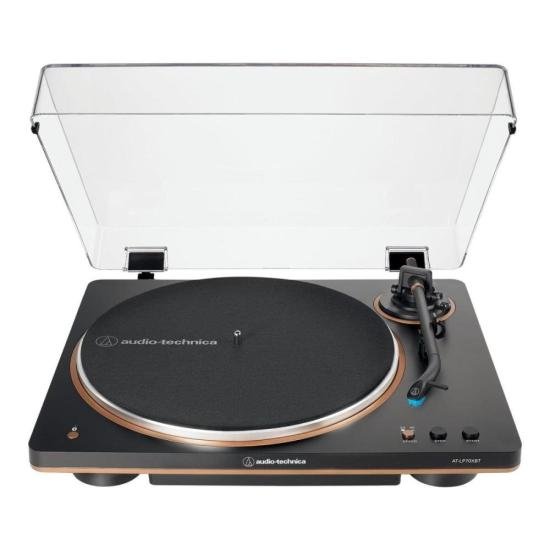 Toca Disco Audio Technica AT-LP70XBT-BZ Preto Com Bluetooth