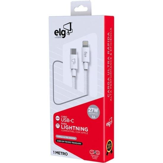 Cabo Tipo C X Lightning TCL10P 1 Metro Branco ELG por 40,00 à vista no boleto/pix ou parcele em até 1x sem juros. Compre na loja Mundomax!