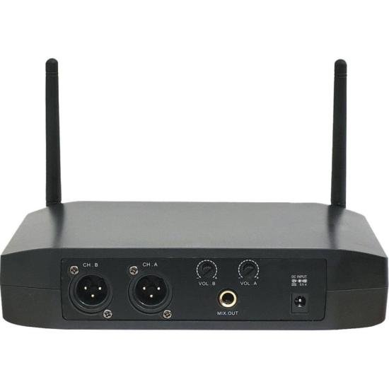 Sistema de Microfone Duplo Sem Fio Leson LS962 Bege por 730,00 à vista no boleto/pix ou parcele em até 10x sem juros. Compre na loja Mundomax!