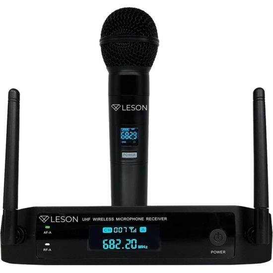 Sistema de Microfone Sem Fio Cardioide Leson LS961 Digital+ Preto por 0,00 à vista no boleto/pix ou parcele em até 1x sem juros. Compre na loja Mundomax!