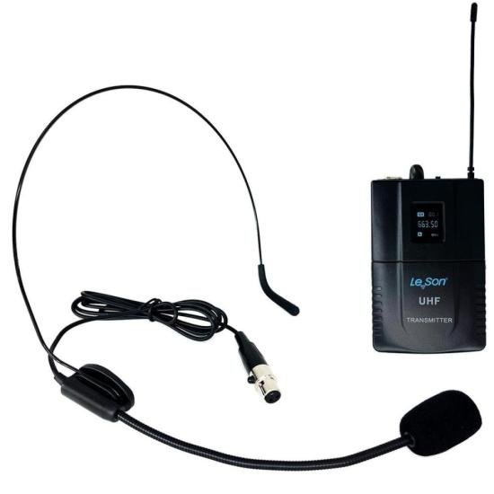 Sistema de Microfone Duplo Sem Fio Com Headset Leson LS961 Preto por 0,00 à vista no boleto/pix ou parcele em até 1x sem juros. Compre na loja Mundomax!