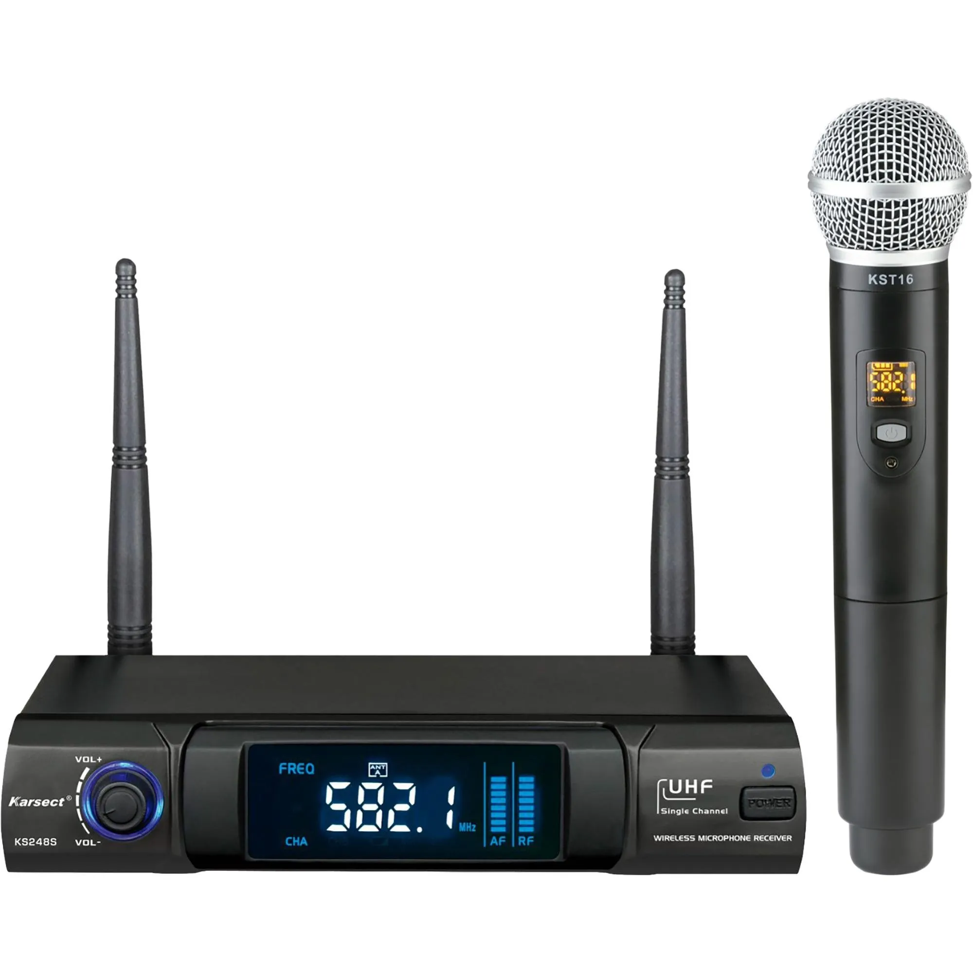Microfone Sem Fio Karsect KS248SM Single Preto (86245)