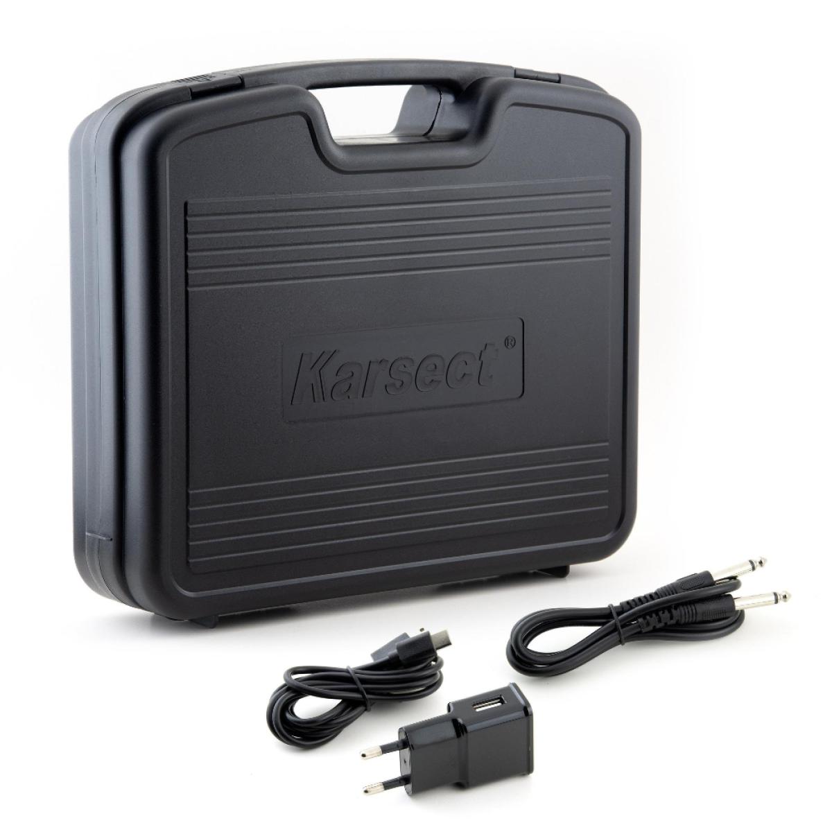 Microfone Sem Fio Duplo Karsect KS248DM Preto - Mundomax
