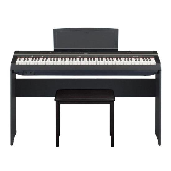 KIT PIANO YAMAHA P125 + ESTANTE + BANQUETA por 4.498,00 à vista no boleto/pix ou parcele em até 12x sem juros. Compre na loja Mundomax!