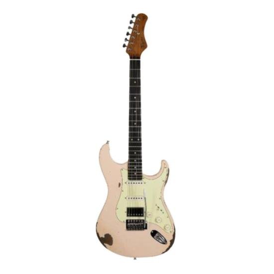Guitarra Tagima Stratocaster TGA-580 Shell Pink por 0,00 à vista no boleto/pix ou parcele em até 1x sem juros. Compre na loja Mundomax!