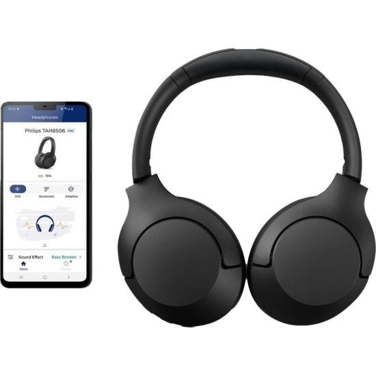 Fone de Ouvido Philips TAH8506 Bluetooth Preto por 650,00 à vista no boleto/pix ou parcele em até 10x sem juros. Compre na loja Mundomax!