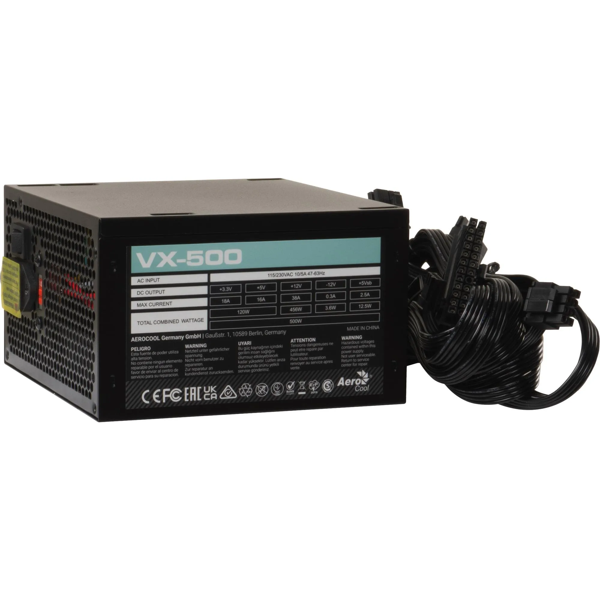 Fonte Gamer ATX Aerocool Stealth VX-500 500W Bivolt (86368)